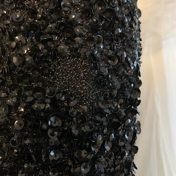 3.1 PHILLIP LIM Black Sequin Embellished Cutout Dress Size 6 Short Sleeve - Picture 12 of 15